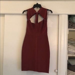 Rust Herve Leger Dress